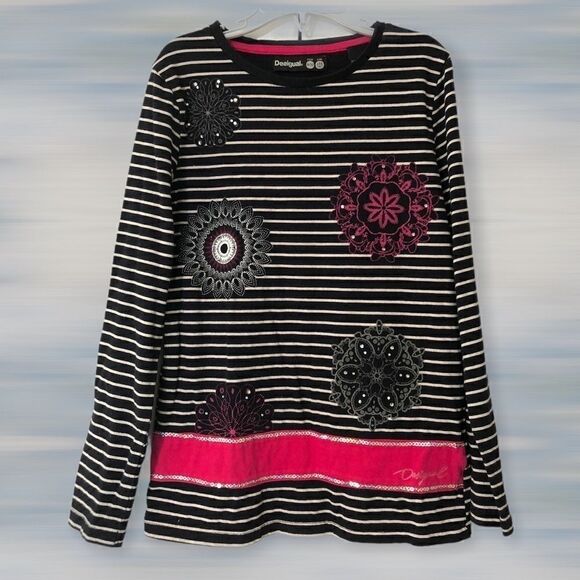 Desigual Girl’s Mandalas Sailor Top - Picture 1 of 10